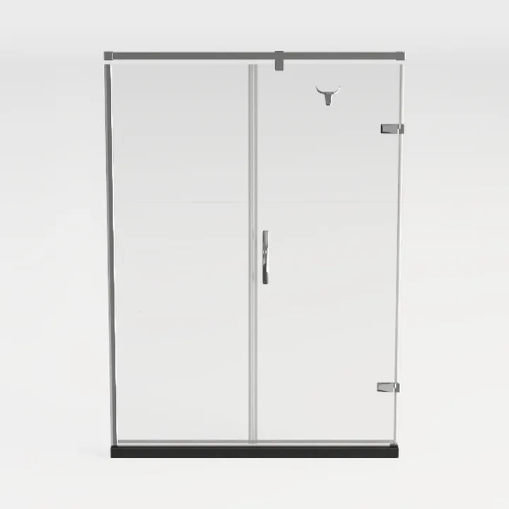 Modern Glass Metal Framed Sliding Shower Door 3D Model