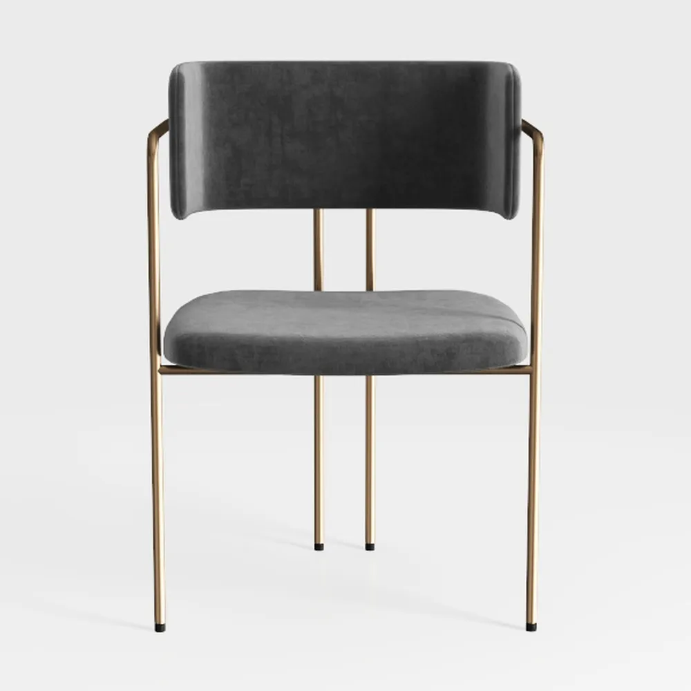 Kmax Dining Chairs Set of 4 Modern Faux Fur Barrel