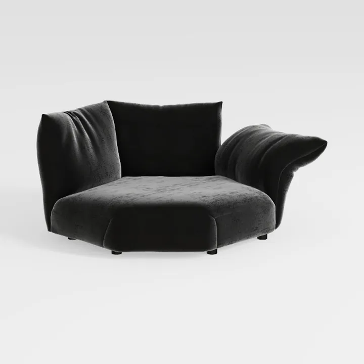 Round Oversized Chair Floor Sofa Chair, Chenille