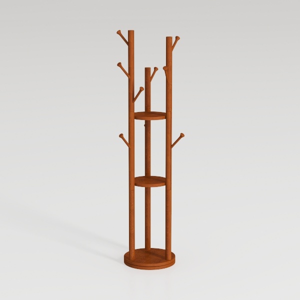 Solid Wood Rotary Coat Rack, Freestanding Coat