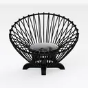 Shintenchi Wicker Egg Chair,Oversized Outdoor  Right 45 Degree View