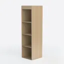 Bookshelf, Bookcase, Standing Shelves 3-Tier Book Left 45 Degree View