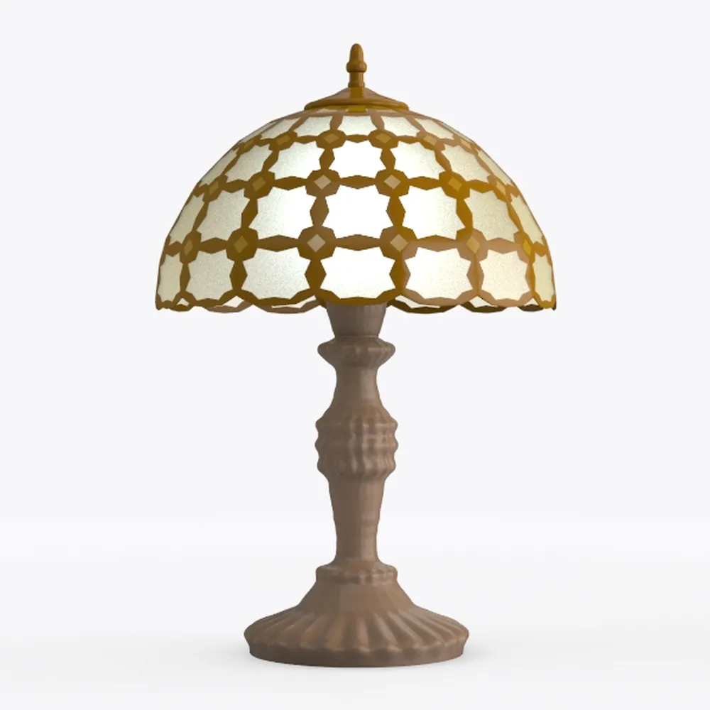WERFACTORY Tiffany Table Lamp Stained Glass Style 