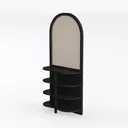 YITAHOME 65 Inch Arched Kitchen Pantry Cabinet Left 45 Degree View