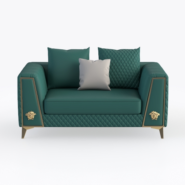 SZLIZCCC 63&quot; Accent Sofa, Mid Century Modern Velve