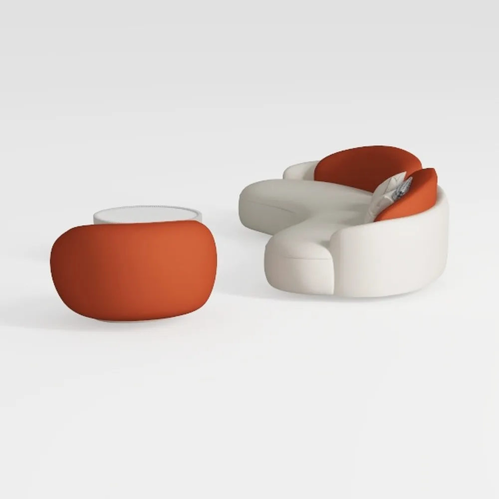 Modern Sectional Sofa Set - with Coffee Table & 