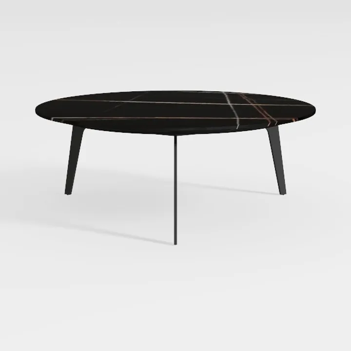 FIRMINANA Mid Century Modern Coffee Table, Oval 