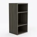 Sterling 3-Shelf Bookcase, Textured Driftwood Right 45 Degree View