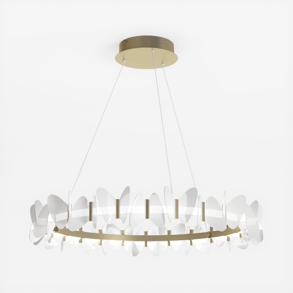 Chandelier Ceiling Light Modern Crystal Feather