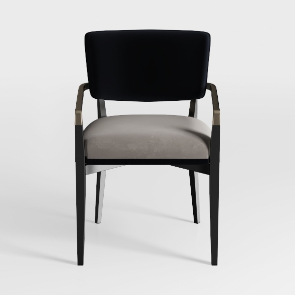 Armen Living Royal Black Aluminum and Teak Outdoor