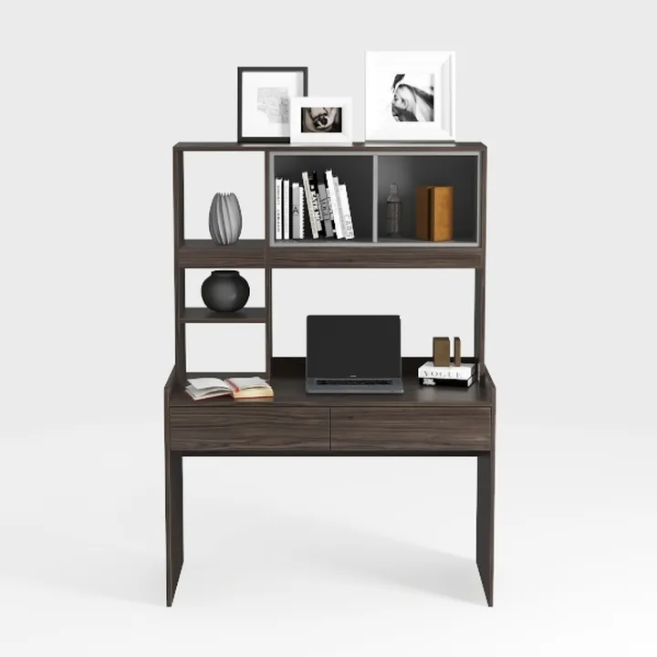SoOSSN Computer Desk with Hutch and Bookshelf Home
