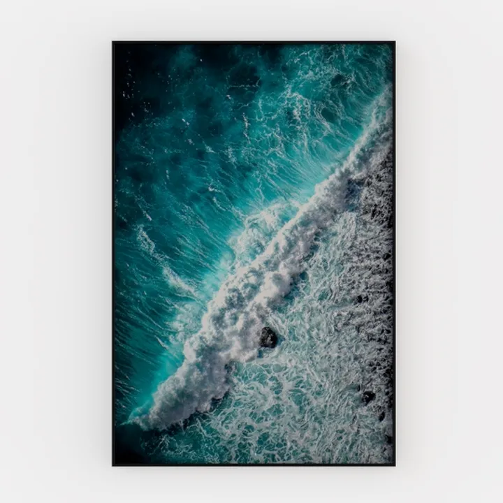 Coastal Aerial Ocean Wave Wall Art Print 3D Model