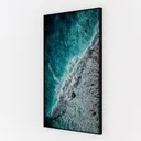 Coastal Aerial Ocean Wave Wall Art Print 3D Model Left 45 Degree View