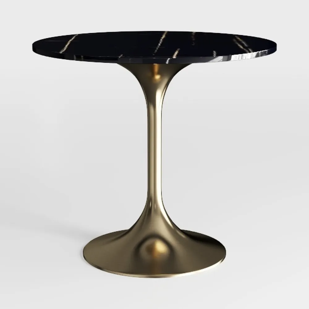 Bristol 31" Round Dining Table, Sintered Stone & G