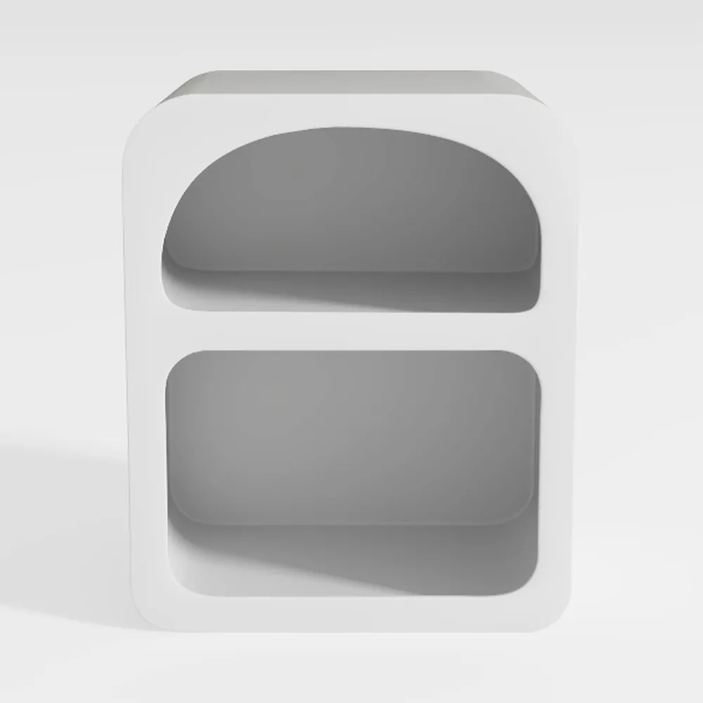 2-Tier Small Nightstand,Bedside Table with Open