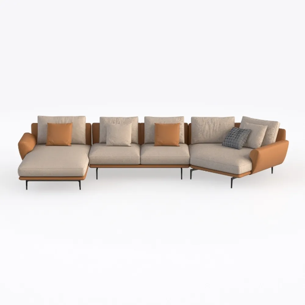 Valencia Nathan Nappa Leather Couch - 4 Seats with