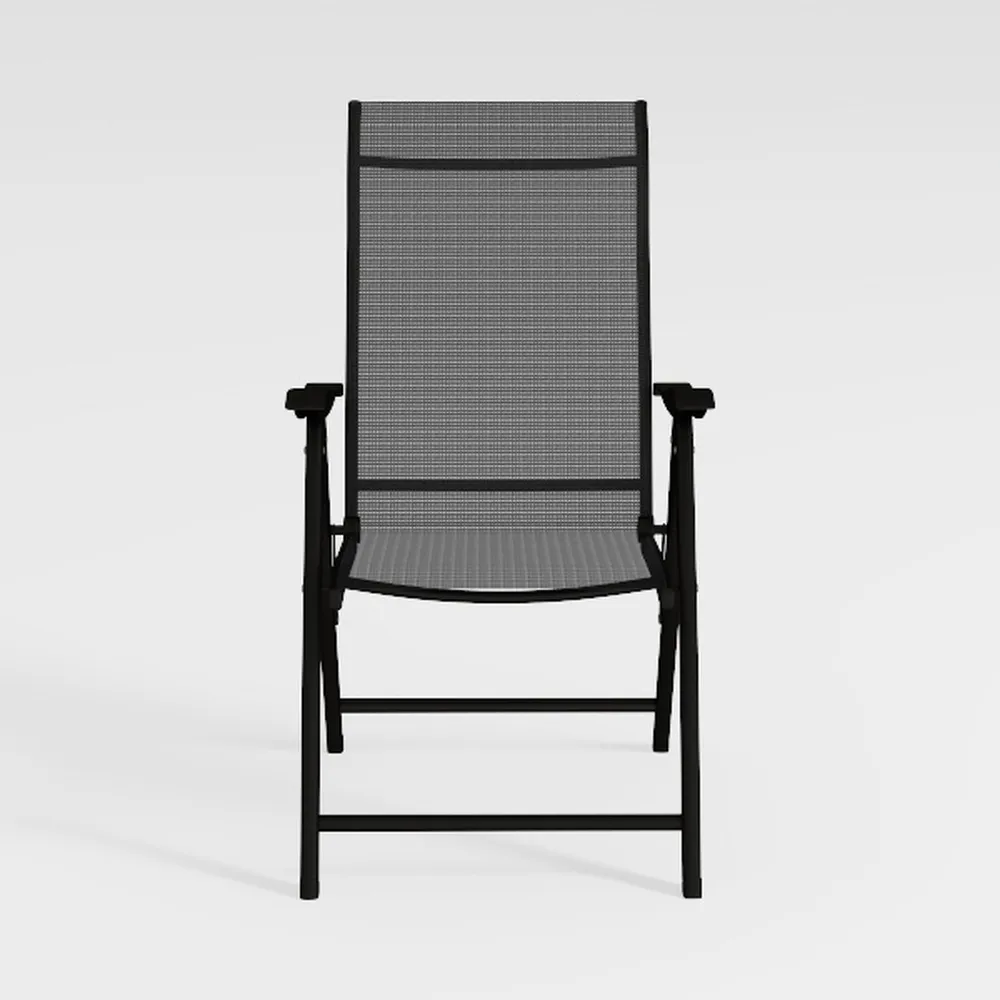 Sports Ergo+ Patio Folding Chair, Gray with Flip