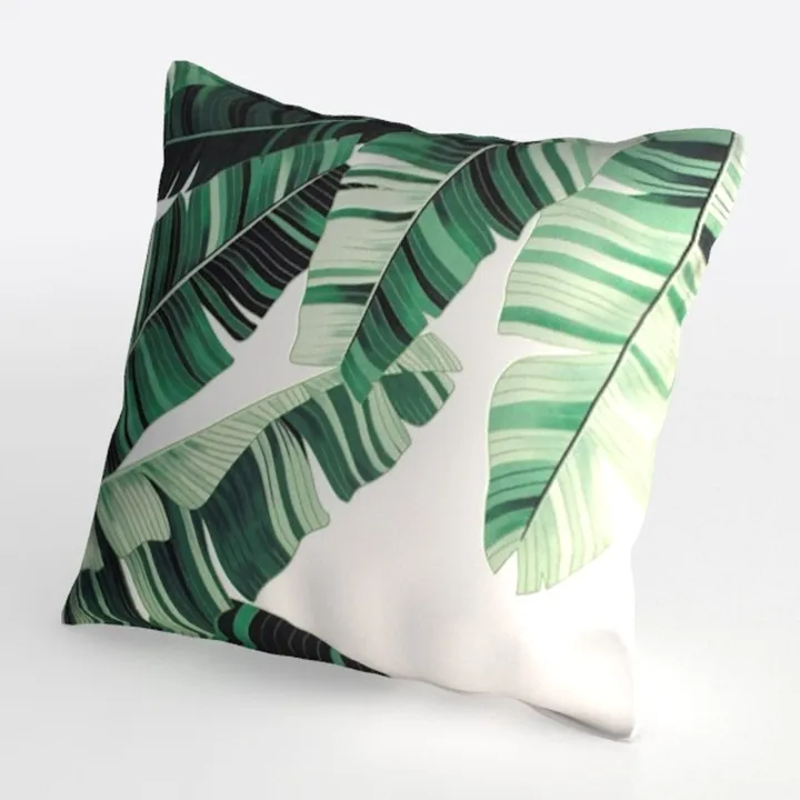 Bonhause Tropical Leaves Throw Pillow Covers