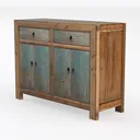 Accent Storage Sideboard with Drawers and Doors Left 45 Degree View