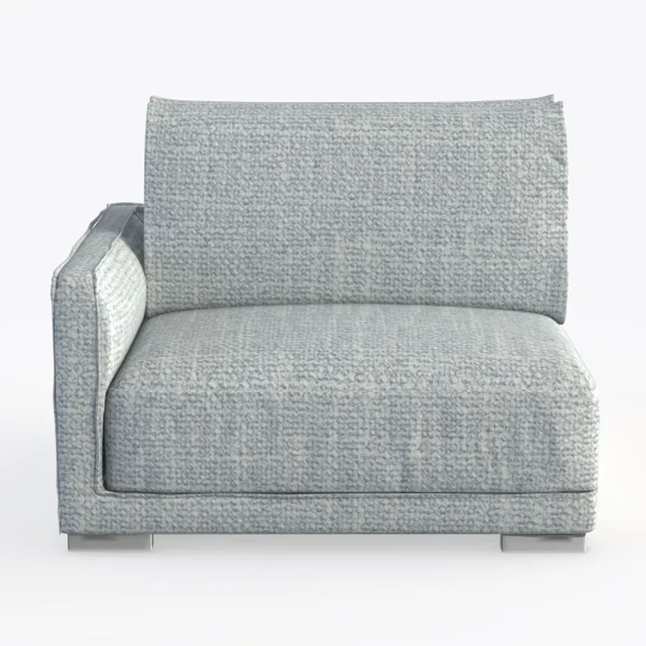 SIMPLIHOME Rex Right-Arm Sofa Module in 100% Recyc