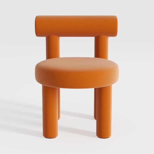 Modern Barrel Dining Chairs Set of 6, Velvet