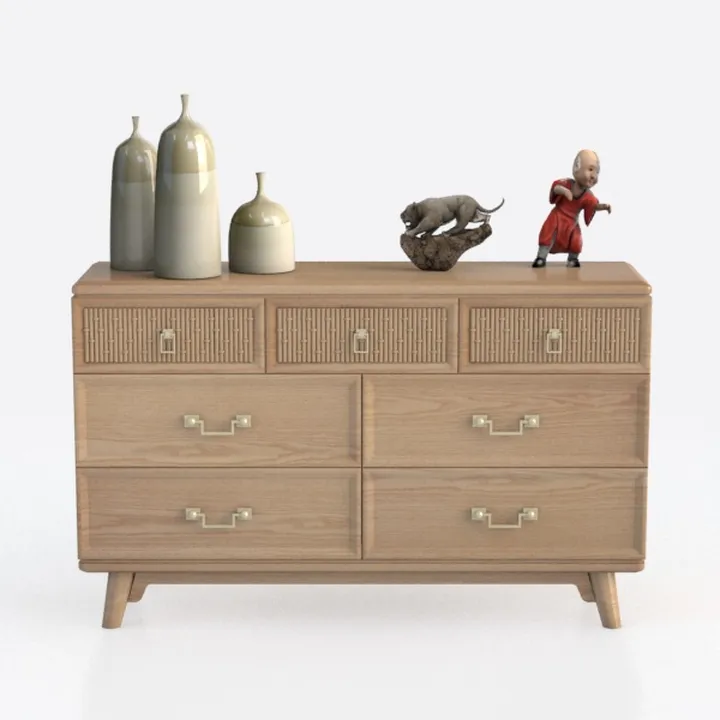 Angel Sar Rattan 9 Drawer Dresser for Bedroom, 59'