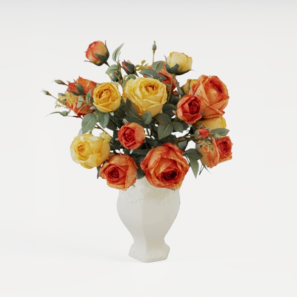 Hollyone Hydrangea Artificial Flowers in Vase