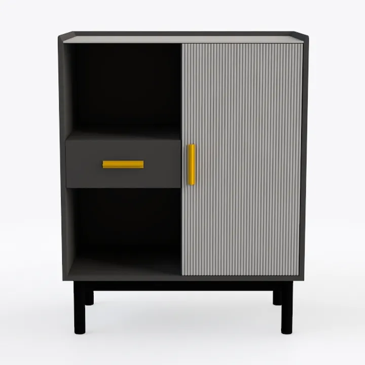 Metal Storage Cabinet with 2 Glass Door, Steel