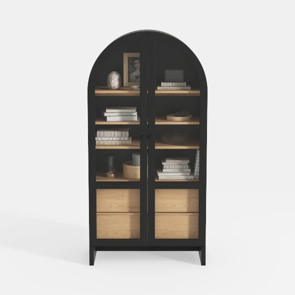 Wood Bookshelf with Adjustable Shelves, 72" Tall