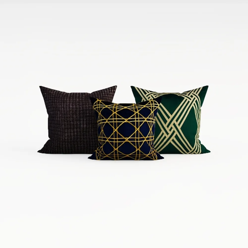 Black Velvet Decorative Pillow Covers Gold Marble