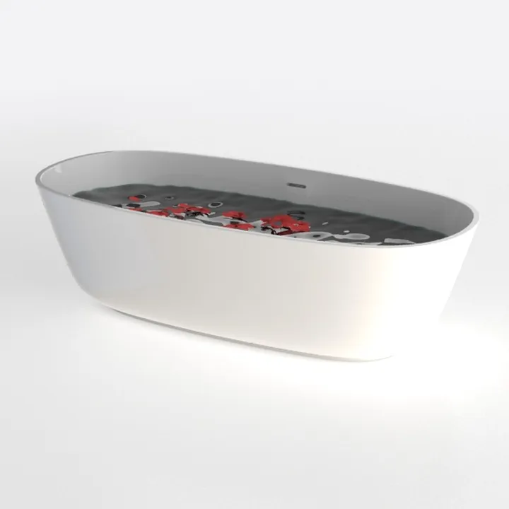 WOODBRIDGE 72" Acrylic Freestanding Bathtub