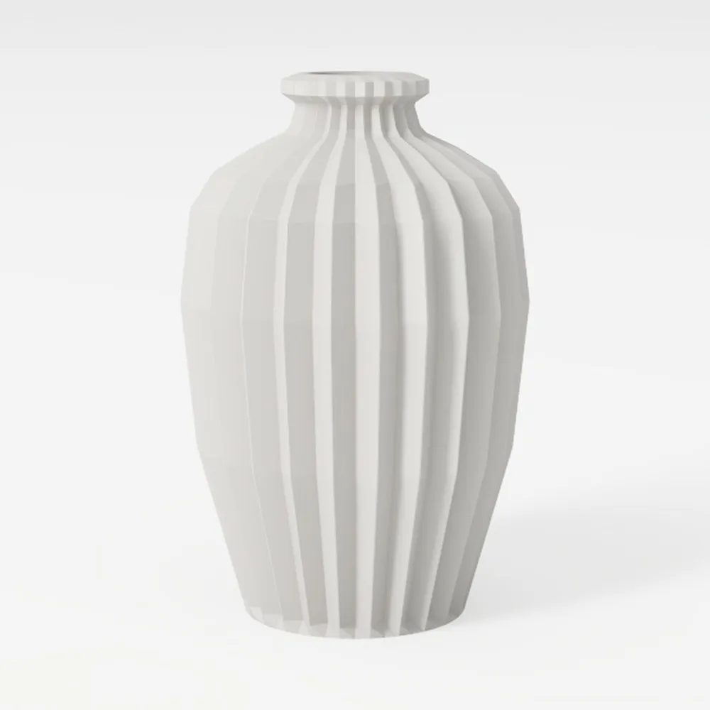 Handmade Ceramic Decorative Vase – Warm White