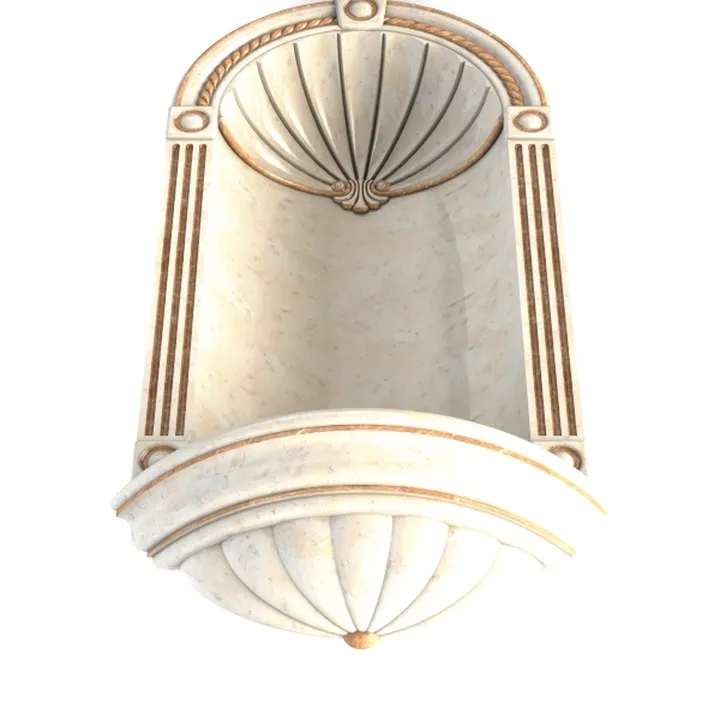 Classic Marble Decorative Wall Niche 3D Model