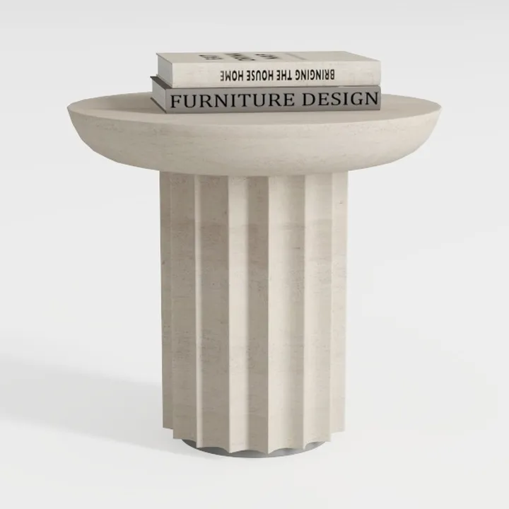 Round Nesting Coffee Tables Set of 2, Mid Century