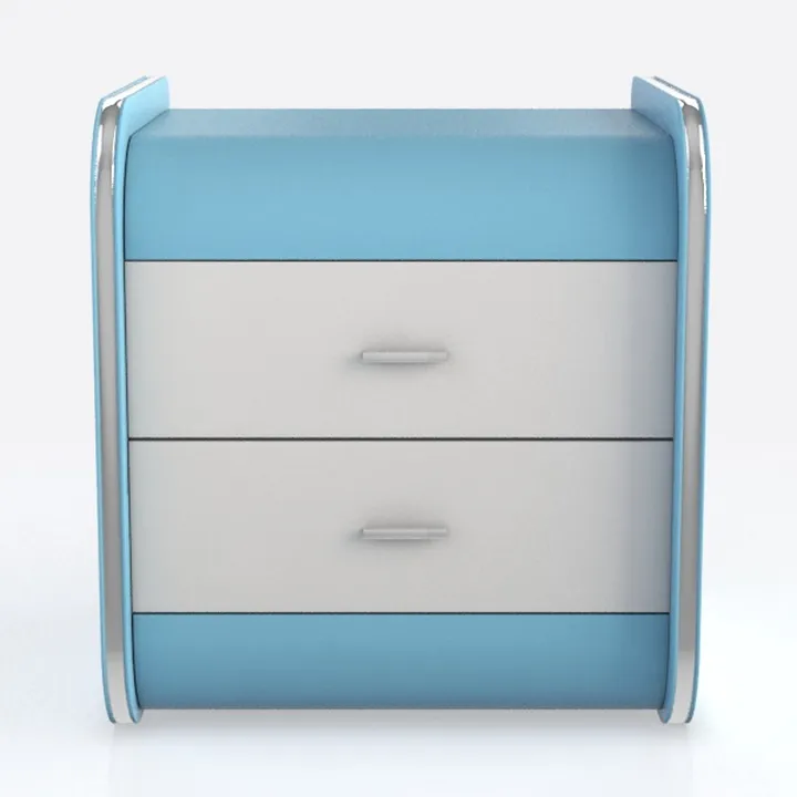Side Table Thickened Backboard Nightstand 2