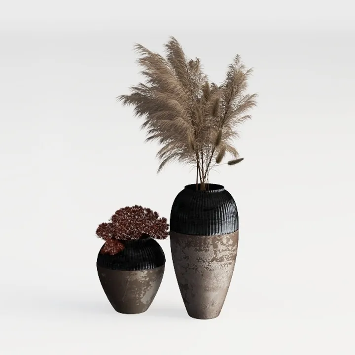 Ceramic Rustic Vase, 9.05 inch Farmhouse Flower