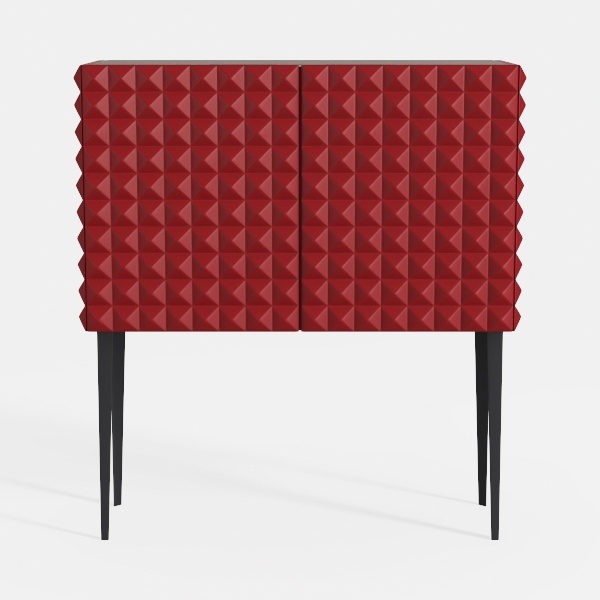 Home Square 2 Piece Metal Nightstand Set with 