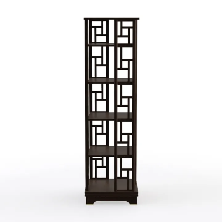 Aheaplus Rotating Bookshelf, 4-Tier Corner