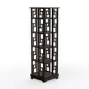 Aheaplus Rotating Bookshelf, 4-Tier Corner Right 45 Degree View
