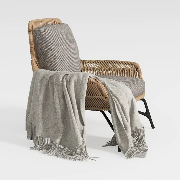 Patio Rocking Chair Wicker Chair, 1 Piece Outdoor 