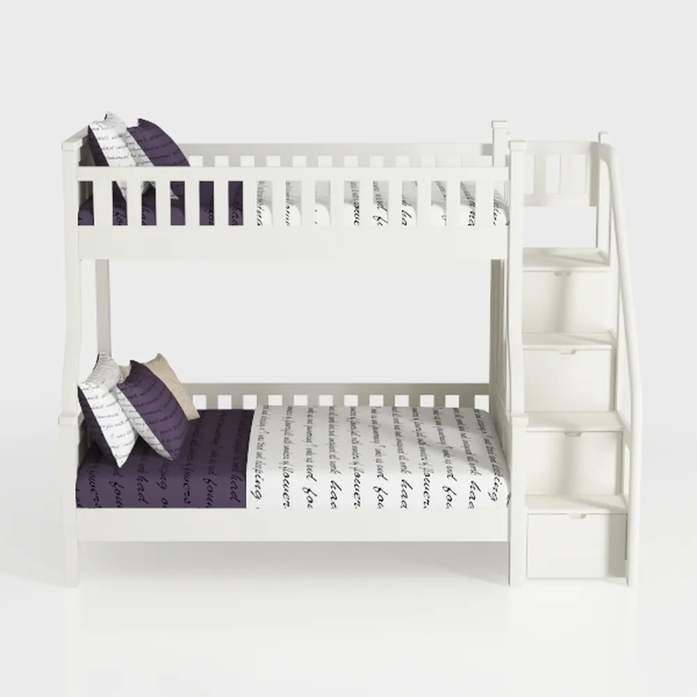 Angel Line Brandon Twin Over Full Bunk Bed, White