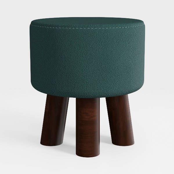 Upholstered Round Velvet Tufted Ottoman