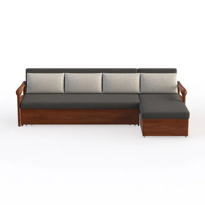 SIMPLIHOME Morrison Left Sectional Sofa in Woven-B