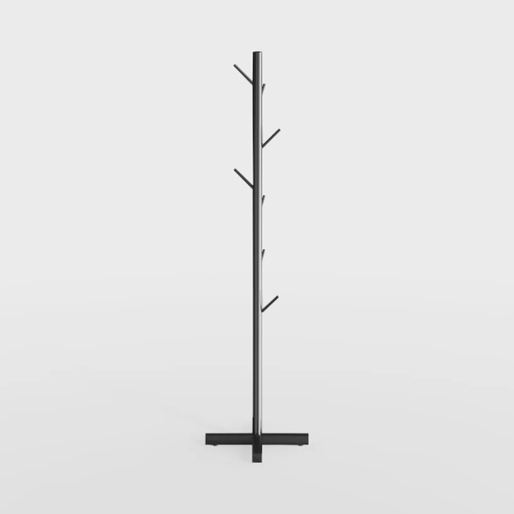 Coat Rack with Natural Marble Base, Metal