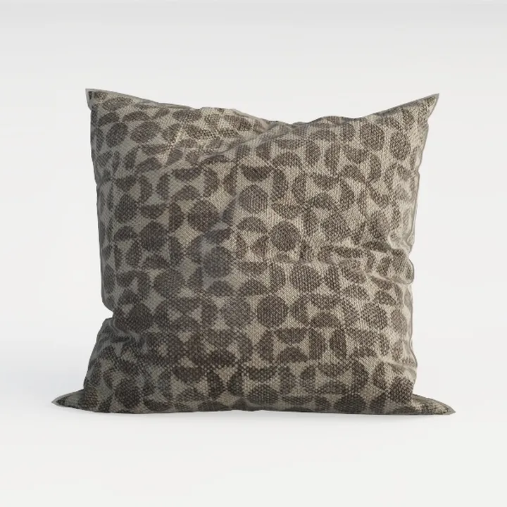 Minimalist Geometric Pattern Linen Throw Pillow 3D Model