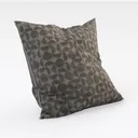 Minimalist Geometric Pattern Linen Throw Pillow 3D Model Right 45 Degree View