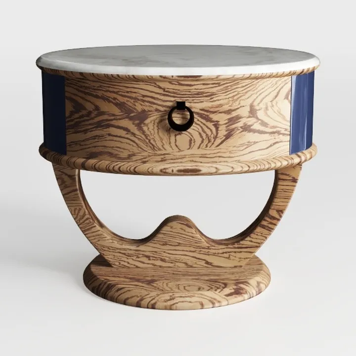 LITTLE TREE 3-Tier Rustic Brown Half Round End Tab