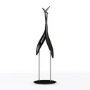 Modern Minimalist Black Metal Art Sculpture Decorative Floor Lamp 3D Model Left 45 Degree View
