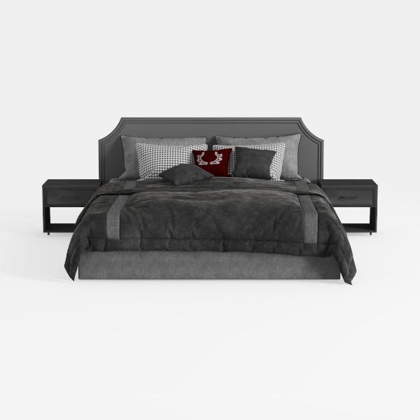 Acme Carine II Wooden Upholstered King Panel Bed i