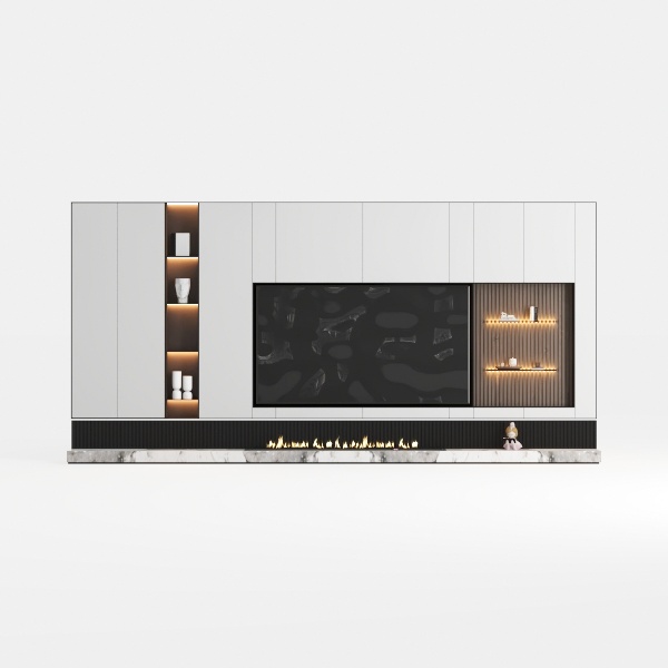 background wall with fireplace-Design on FIRE!